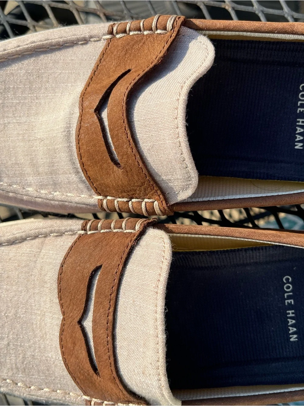 Cole Haan Canvas/Leather Loafers